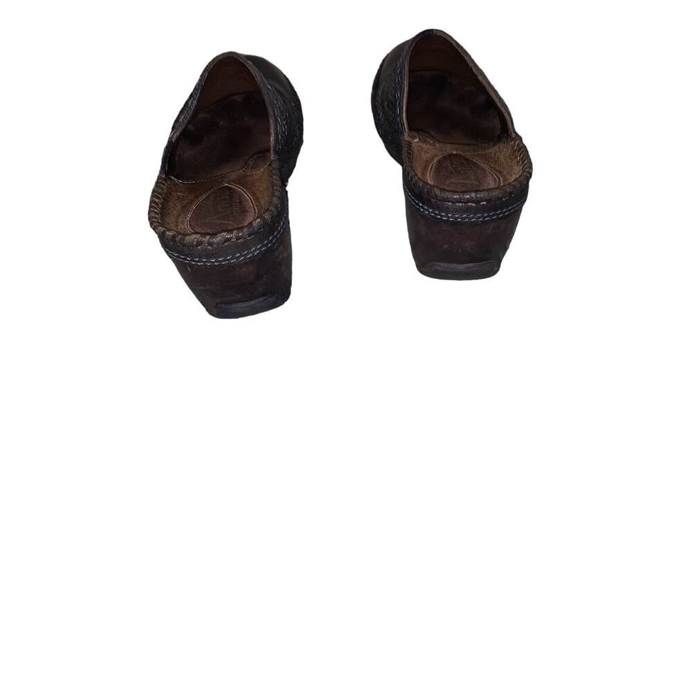 Clarks Artisan Slip-On Y2k Clogs Mule Stitched Le… - image 2